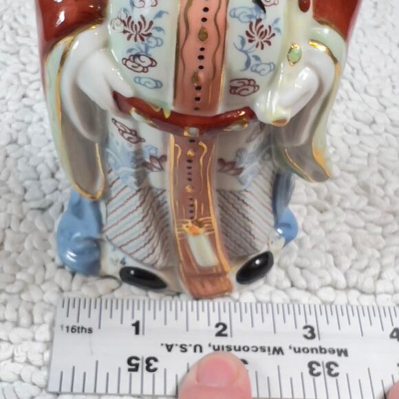 Chinese Famille Rose Porcelain Fu Lu Shou Figurine God of Prosperity Vintage 7" - Picture 9 of 16